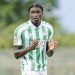 Nobel Mendy defendiendo la camiseta del Real Betis. | Imagen: Perfil de X @ZonaMixta__