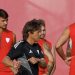 Matías Almeyda y jugadores del Sevilla FC ejercitándose durante una sesión de entrenamiento. | Imagen: Perfil de X @ZonaMixta__