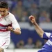 Jesús Navas disputando un partido con el Sevilla FC ante el Schalke 04. | Imagen: página web Sevilla FC.
