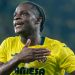 Karl Etta Eyong, delantero que interesa al Real Betis, celebrando un gol con el Villarreal. | Imagen: X.