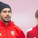 Gabriel Suazo realizando un ejercicio en un entrenamiento del Sevilla. | Imagen: perfil de X @SevillaFC.