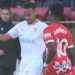 Sow disputando el balón durante el Sevilla - Girona. | Imagen: perfil de X @SevillaFC.