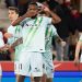 Bakambu celebrando un gol anotado con el Betis. | Imagen: perfil de X @RealBetis.