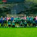 Plantilla del Real Betis posando sobre el Estadio Municipal de Braga. | Imagen: perfil de X @RealBetis.