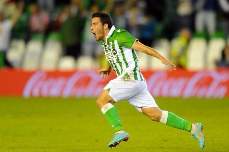 Salvador Agra celebrando un gol con el Real Betis. | Imagen: X.