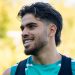 Abde realizando un ejercicio en un entrenamiento con el Betis. | Imagen: perfil de X @RealBetis.